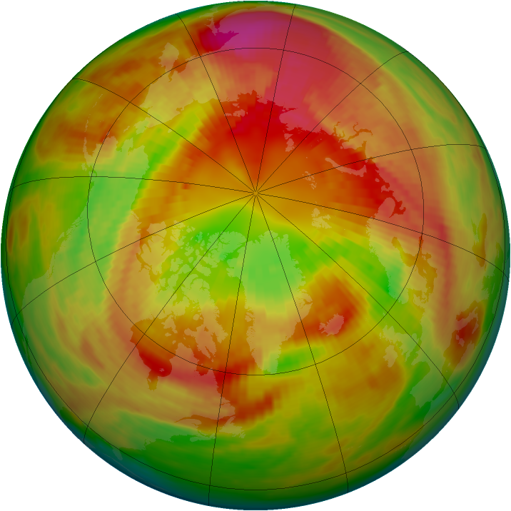 Arctic ozone map for 06 March 1982